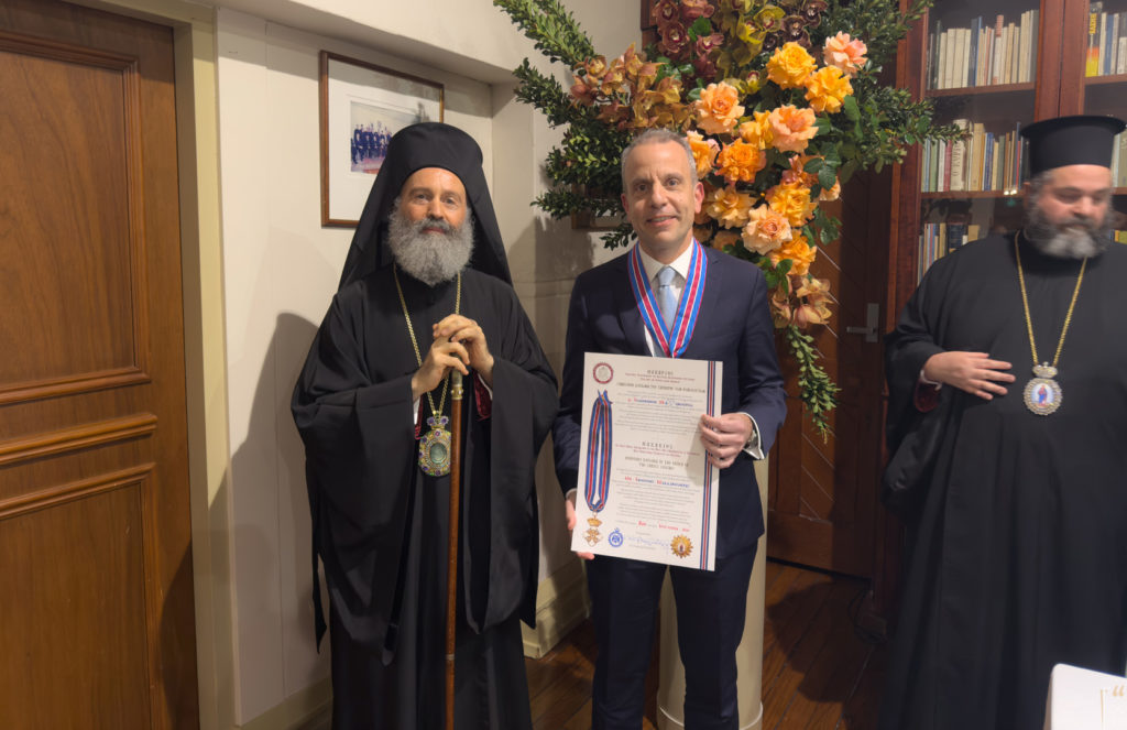 The Archbishop of Australia honoured the outgoing Consul General of Greece in Sydney