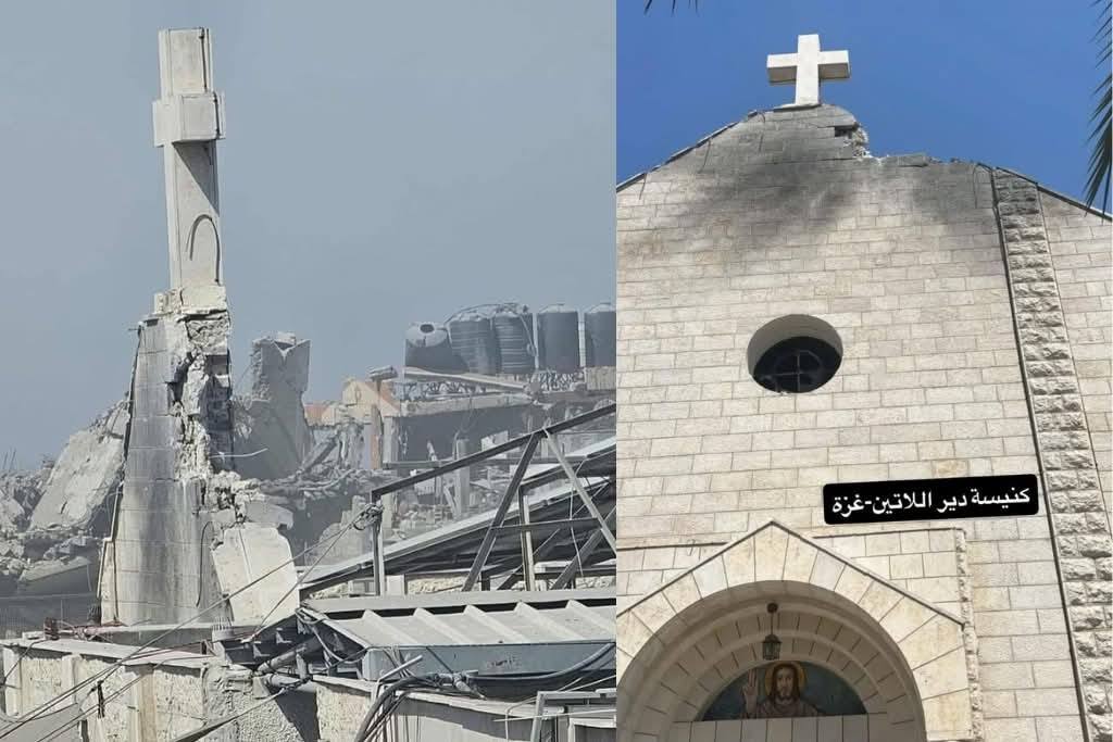 Ισραηλινό βομβαρδιστικό αεροπλάνο έπληξε χριστιανική εκκλησία στη Γάζα