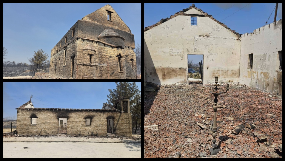 Πυρκαγιές στη Λεμεσό: Στάχτη έγιναν δύο εκκλησάκια – Στο πλευρό των πυρόπληκτων η Μητρόπολη