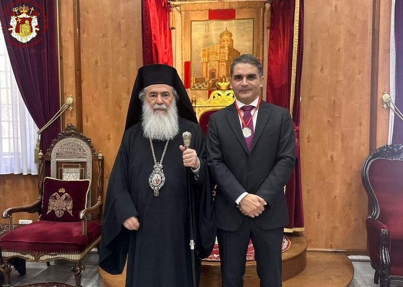 Ο Πατριάρχης Ιεροσολύμων υποδέχθηκε τον Δημήτρη Άσσο