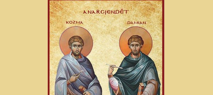 Anargjendët Kozma e Damian, romakë. Dëshmorët Kasti e Sekundini. Oshënar Petro, patric