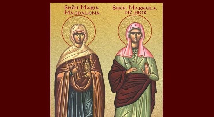 Maria Magdalena, miroprurëse. Dëshmore Markela në Hios. Oshënar Menelao