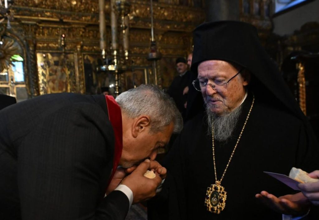 كلمة البطريرك المسكوني مع حجاج من روما الى روما الجديدة