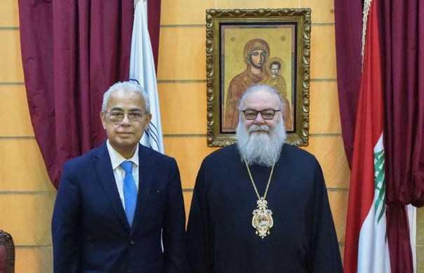 Patriarch John X Receives MP Ghassan Skaff
