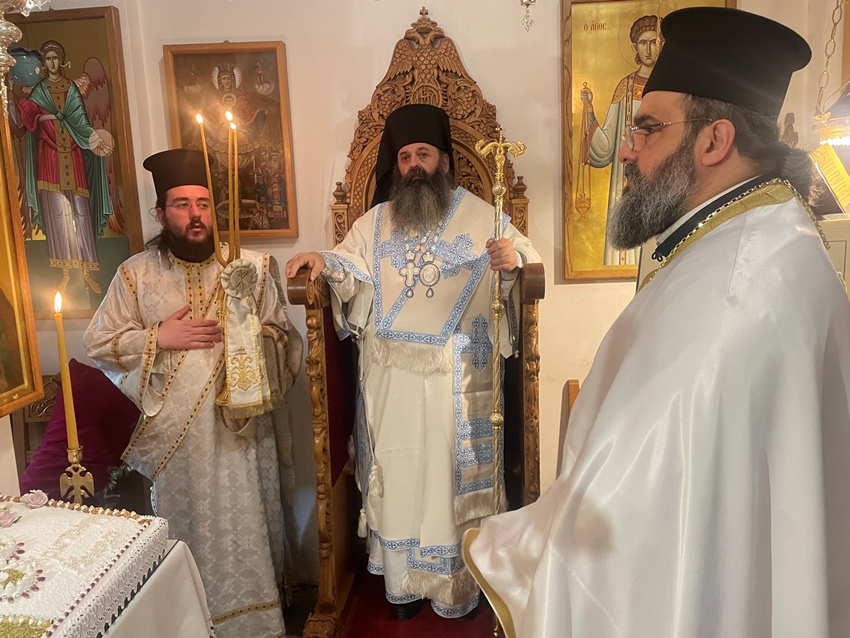 Ο Επίσκοπος Κεγχρεών στην Ιερά Μονή Κοιμήσεως της Θεοτόκου Λεχώβης