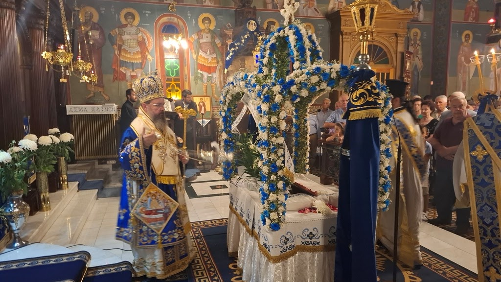 Ο Εσπερινός της Κοιμήσεως της Θεοτόκου στο Θέρμο Αιτωλοακαρνανίας