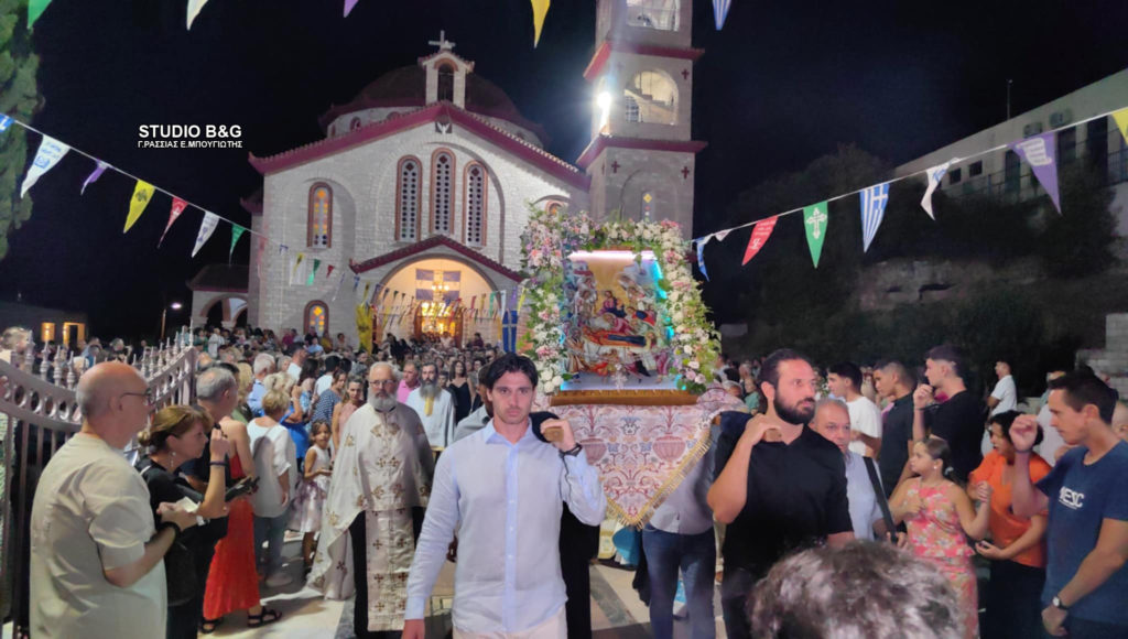 Λιτάνευση της Ιεράς Εικόνας της Κοιμήσεως της Θεοτόκου στο Κιβέρι Αργολίδας