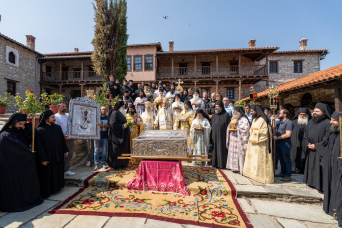 Archbishop Nikitas at the Patronal Feast of Saint Nikanor at the Monastery of Zavorda