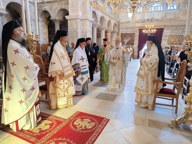 Ο Πατριάρχης Αλεξανδρείας στην Παναγία Εκατονταπυλιανή στην Πάρο