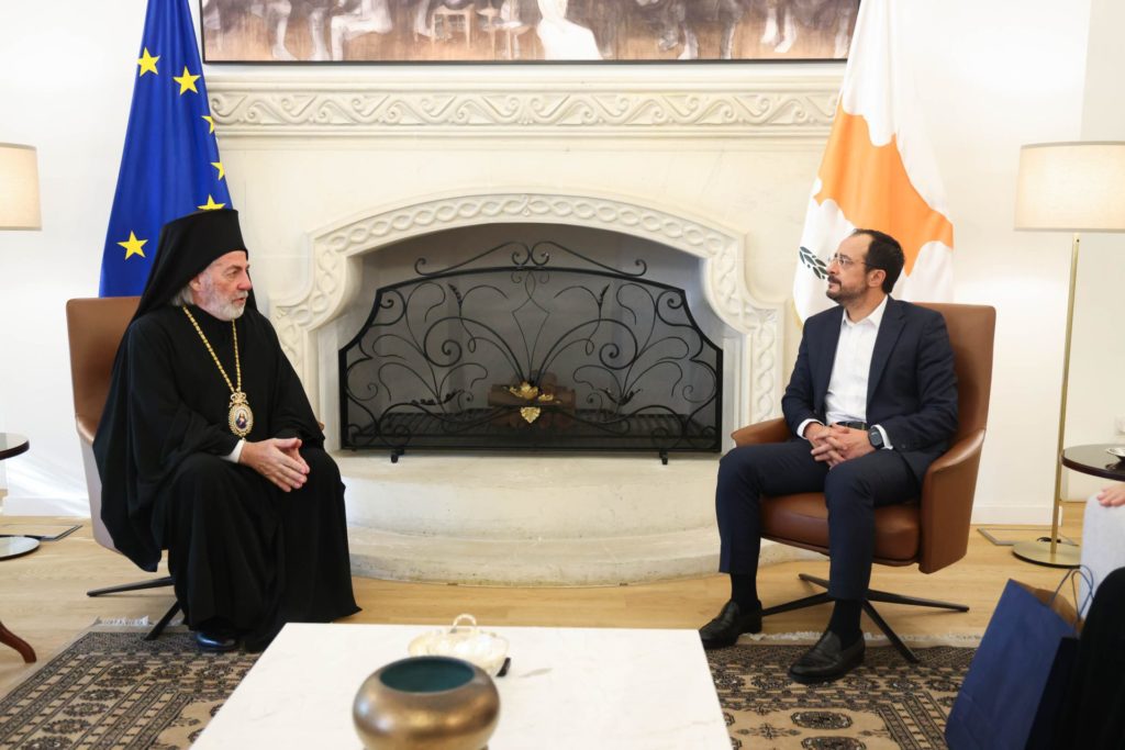 Συνάντηση Αρχιεπισκόπου Θυατείρων με τον Νίκο Χριστοδουλίδη στη Λευκωσία