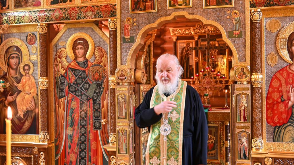 В день памяти преподобного Серафима Саровского Святейший Патриарх Кирилл молился за Литургией в Александро-Невском скиту близ Переделкина