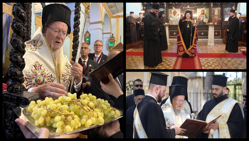 Ο Οικουμενικός Πατριάρχης στην πανηγυρίζουσα Ιερά Μονή της Μεταμορφώσεως της νήσου Πρώτης
