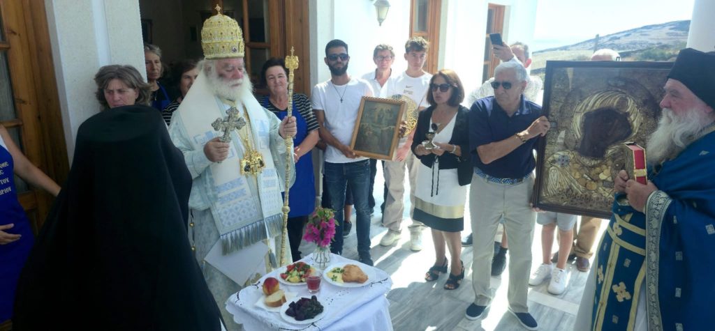 Ο Πατριάρχης Αλεξανδρείας στη Σχοινούσα για την Εορτή Κοιμήσεως της Υπεραγίας Θεοτόκου