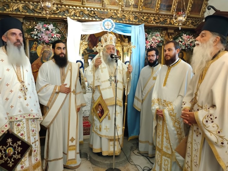 Η Απόδοση Κοιμήσεως της Θεοτόκου στον πανηγυρίζοντα ομώνυμο Ιερό Ενοριακό Ναό Βίβλου Νάξου