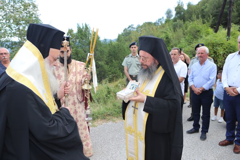 Υποδοχή Ιερού Λειψάνου Αγίου Εφραίμ στη Μονή Μεταμορφώσεως του Σωτήρος Πρασινάδας Παρανεστίου