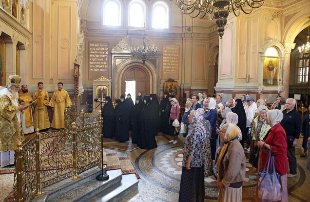 Председатель Синодального отдела по монастырям и монашеству совершил Литургию в Иоанно-Предтеченском ставропигиальном монастыре г. Москвы в день 25-летия возобновления иноческой жизни в обители