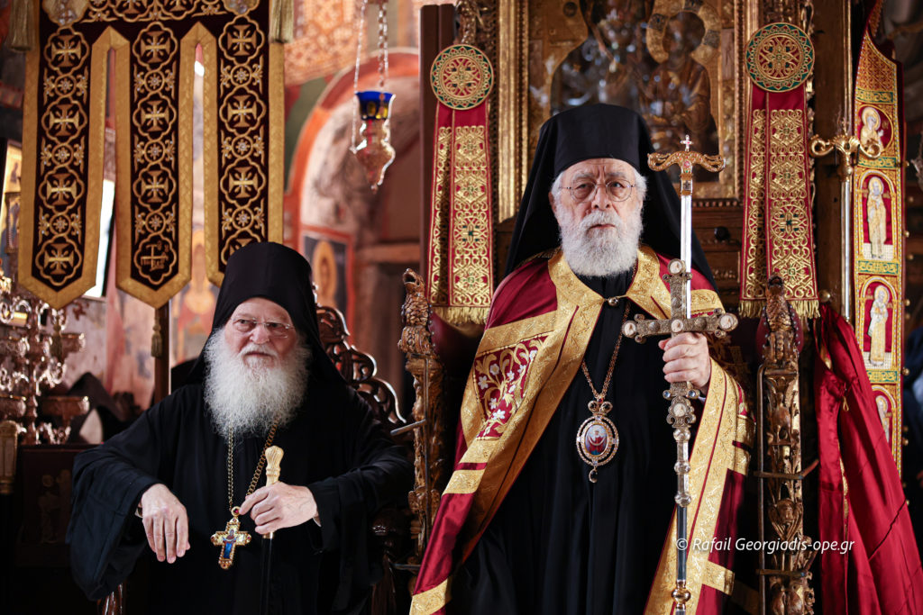 Υποδοχή Μητροπολίτη Κωνσταντίας και Αμμοχώστου Βασιλείου στην Ι.Μ.Μ. Βατοπαιδίου (ΦΩΤΟ)