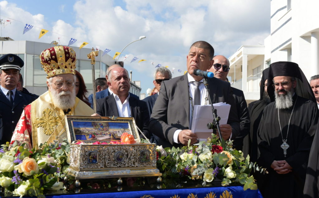 Ο Μητροπολίτης Κωνσταντίας στο Άγιον Όρος για την εορτή της Τιμίας Ζώνης