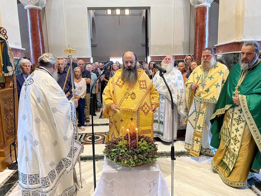 Ο Επίσκοπος Κεγχρεών στο πανηγυρίζον Ιερό Ησυχαστήριο “Ο Τίμιος Σταυρός” Μαψού Κορινθίας
