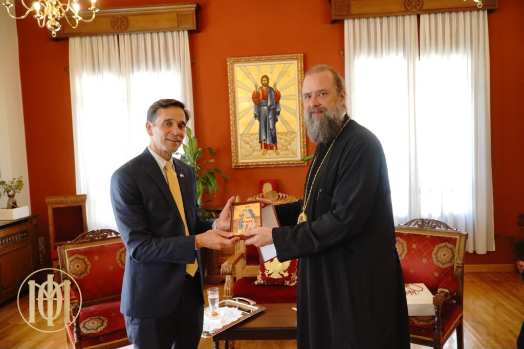 Ο Μητροπολίτης Θεσσαλονίκης υποδέχθηκε τον επιτετραμένο πρέσβυ της Πρεσβείας των Ηνωμένων Πολιτειών
