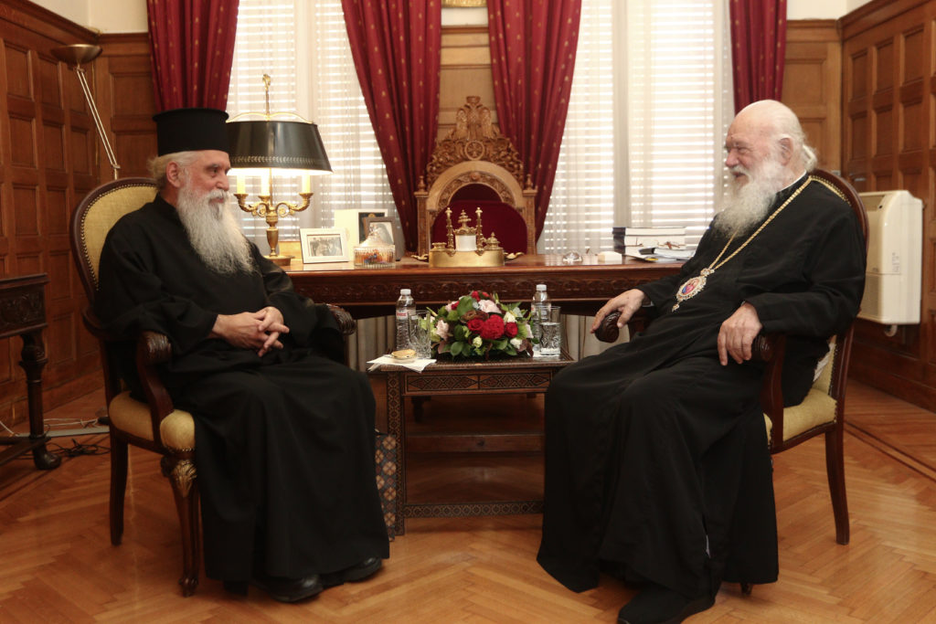 Σινά Συμεών σε Αρχιεπίσκοπο Ιερώνυμο: “Ευχαριστούμε την Εκκλησία της Ελλάδος για την στήριξη” – Πρώτη συνάντηση στην Αθήνα μετά την εκλογή
