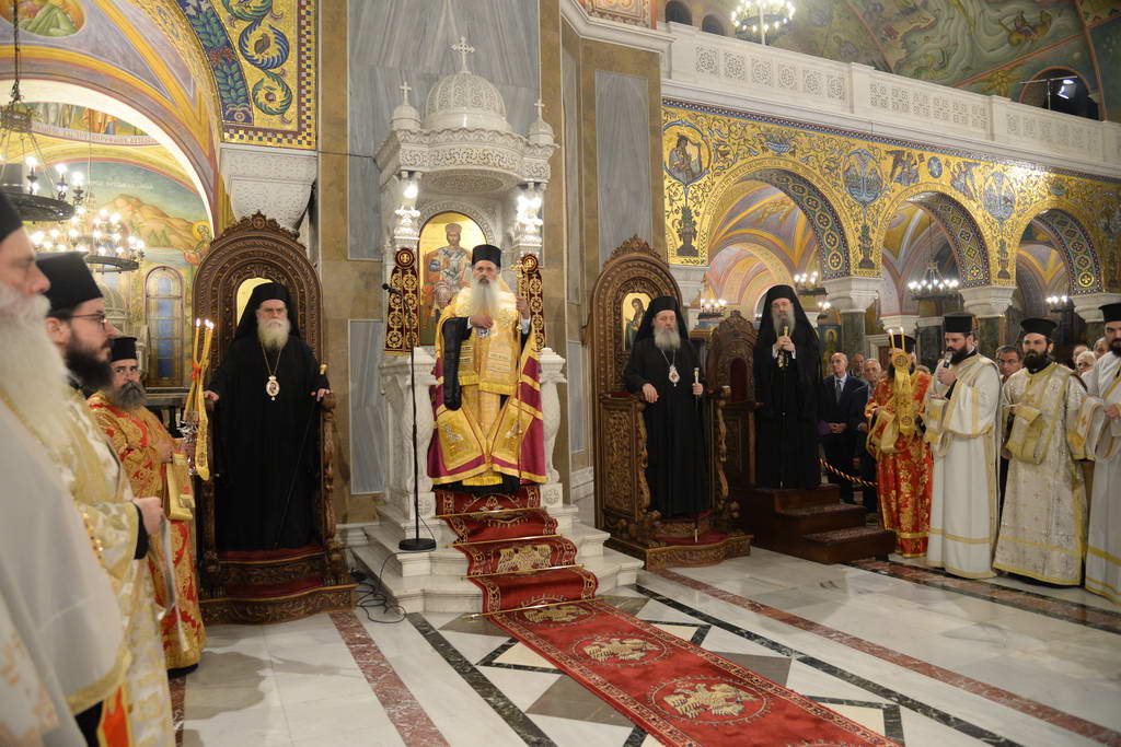 Ο Εσπερινός της Εορτής της Επανακομιδής της Τιμίας Κάρας του Αποστόλου Ανδρέου στην Πάτρα