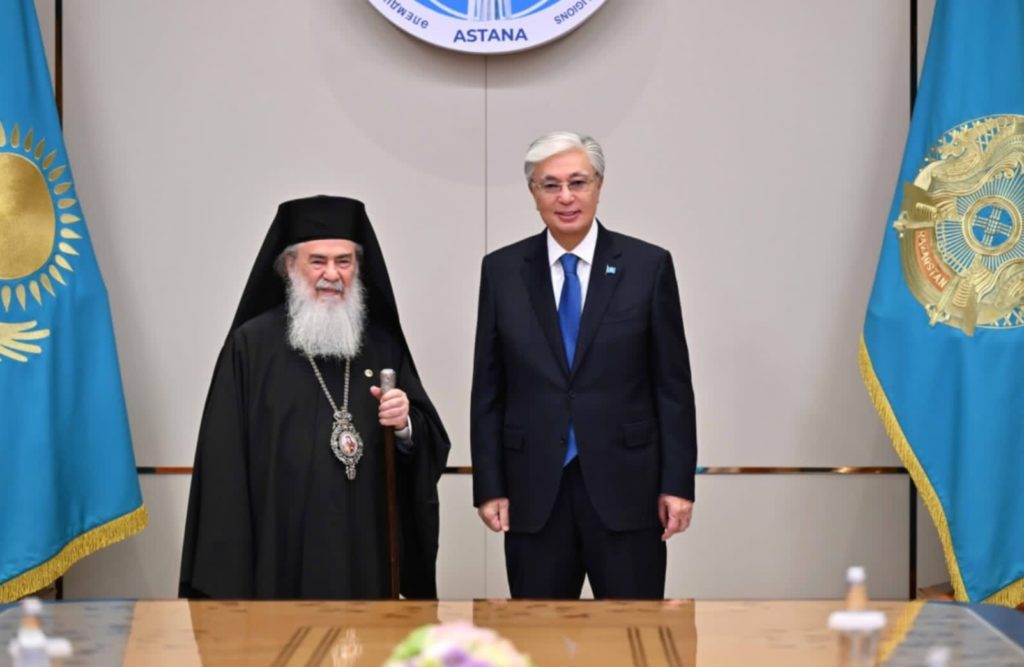 Έκκληση διαλόγου και συνεργασίας για την ειρήνη έκανε από το Καζακστάν ο Πατριάρχης Ιεροσολύμων
