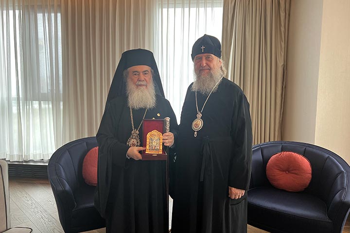 Με τον Μητροπολίτη Καζακστάν συναντήθηκε ο Πατριάρχης Ιεροσολύμων