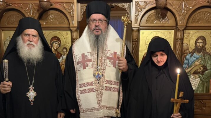 Κουρά Μεγαλόσχημης Μοναχής από τον Λαρίσης Ιερώνυμο