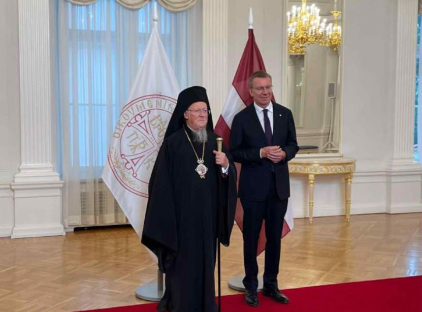 Με τον Πρόεδρο της Λετονίας συναντήθηκε ο Οικουμενικός Πατριάρχης