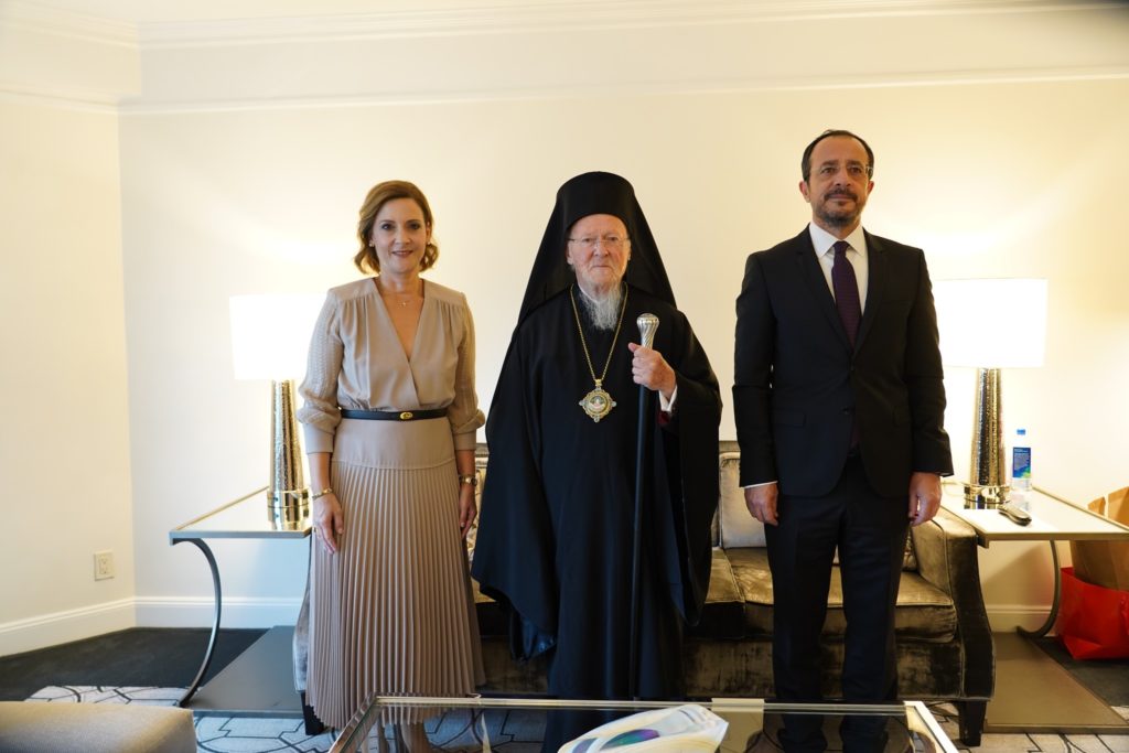 Οικουμενικός Πατριάρχης και Νίκος Χριστοδουλίδης επιβεβαίωσαν από τη Νέα Υόρκη τις αξίες που ενώνουν τον Οικουμενικό Θρόνο με την Κύπρο