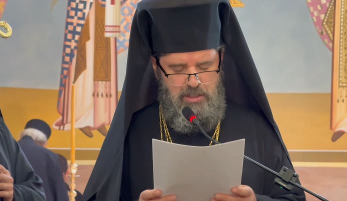 Fjala e Kryepiskopit Joan në Fronëzimin e Mitropolitit të Gjirokastrës, Hirësisë së tij, Nathanail.