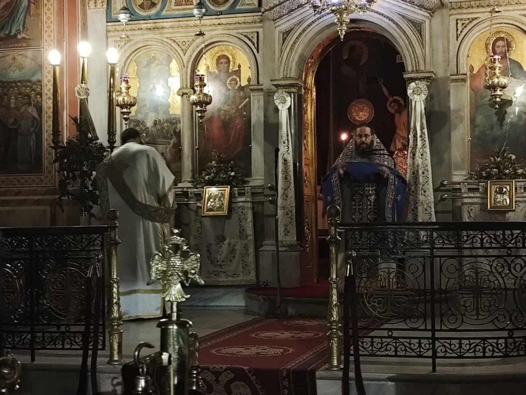 Άφατη κατάνυξη στην ιερά αγρυπνία για την Παναγία Οδηγήτρια της Αγιορείτικης Μονής Ξενοφώντος, στην Κοίμηση Θεοτόκου Αμαρουσίου!