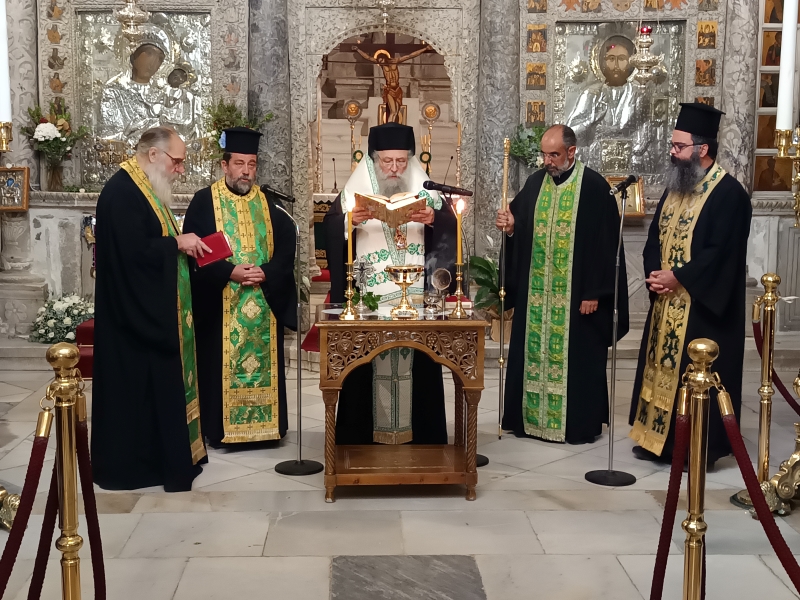 Αγιασμός στη Σχολή Βυζαντινής Μουσικής του Ιερού Προσκυνήματος Παναγίας Εκατονταπυλιανής Πάρου