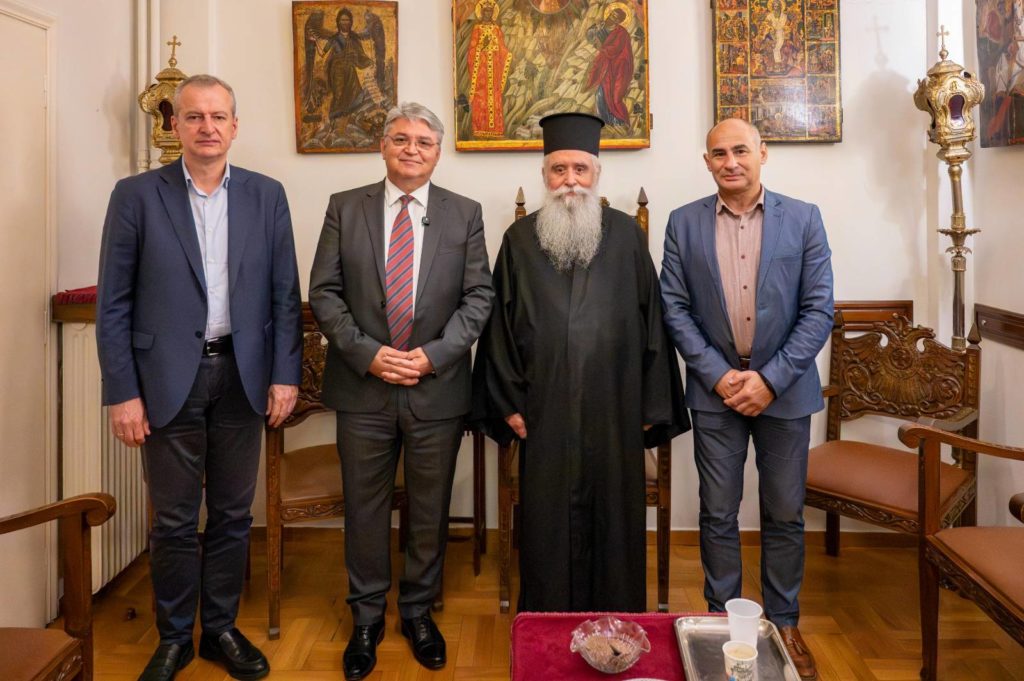 Επίσκεψη του Προέδρου της ΝΙΚΗΣ στον εψηφισμένο Αρχιεπίσκοπο Σινά Συμεών στο Μετόχι στην Αθήνα