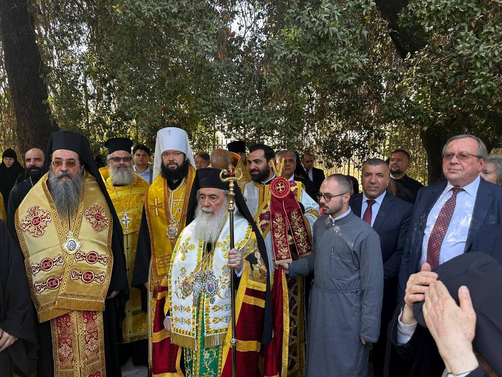 The Patriarch of Jerusalem celebrates the Divine Liturgy at the Russian Monastery of Hebron