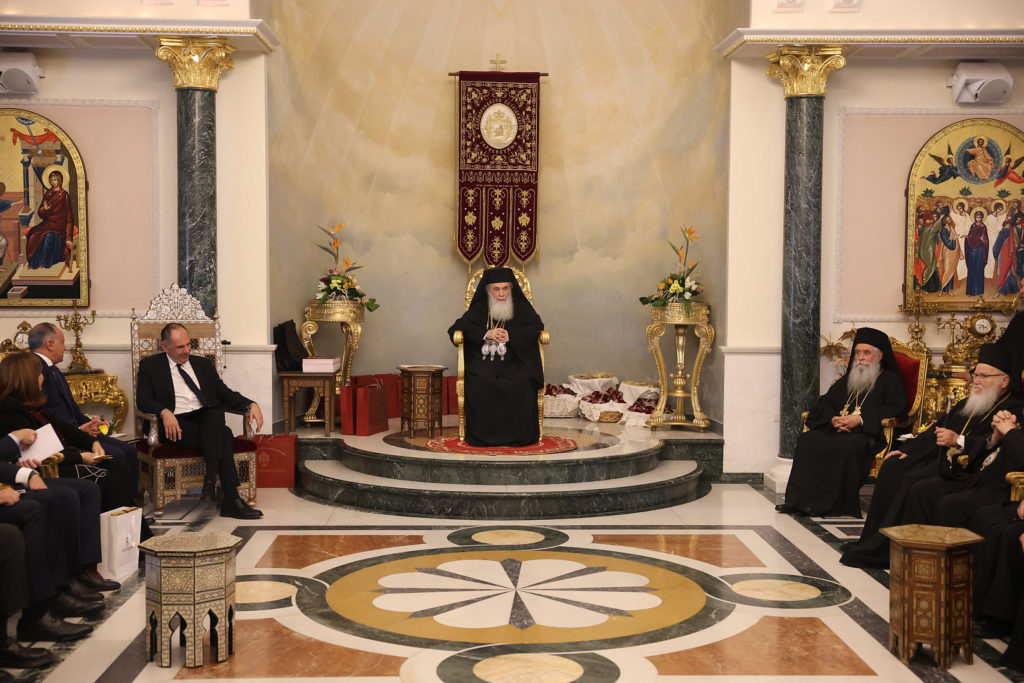 Начальник Русской духовной миссии в Иерусалиме поздравил архиепископа Синайского Симеона с хиротонией