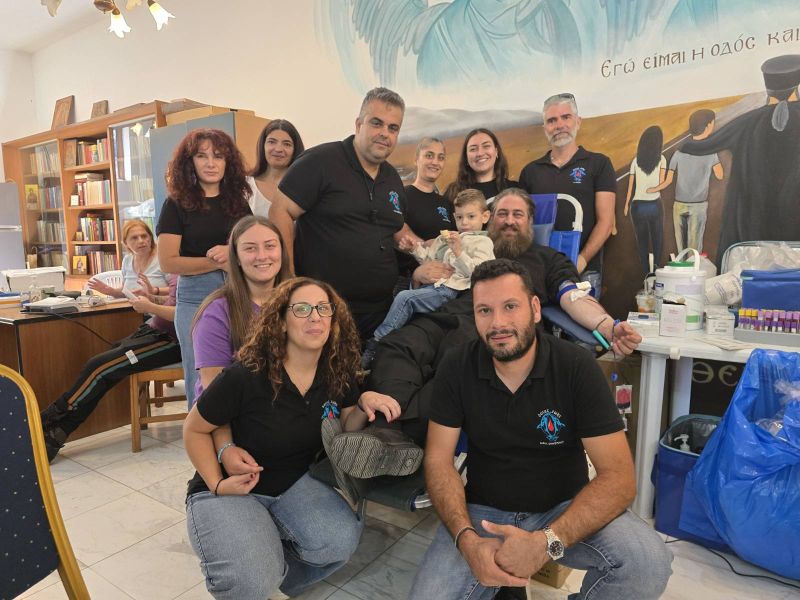 Εθελοντική αιμοδοσία στον Ιερό Ναό Παναγίας Ελευθερωτρίας στην Καλλιθέα Ρεθύμνου