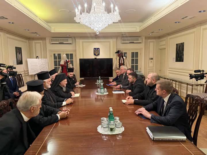 ‎لقاء البطريرك المسكوني مع رئيس اوكرانيا