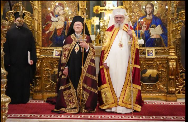 ‎الاستقبال الرسمي للبطريرك المسكوني في مقرّ بطريركية رومانيا (24 ت