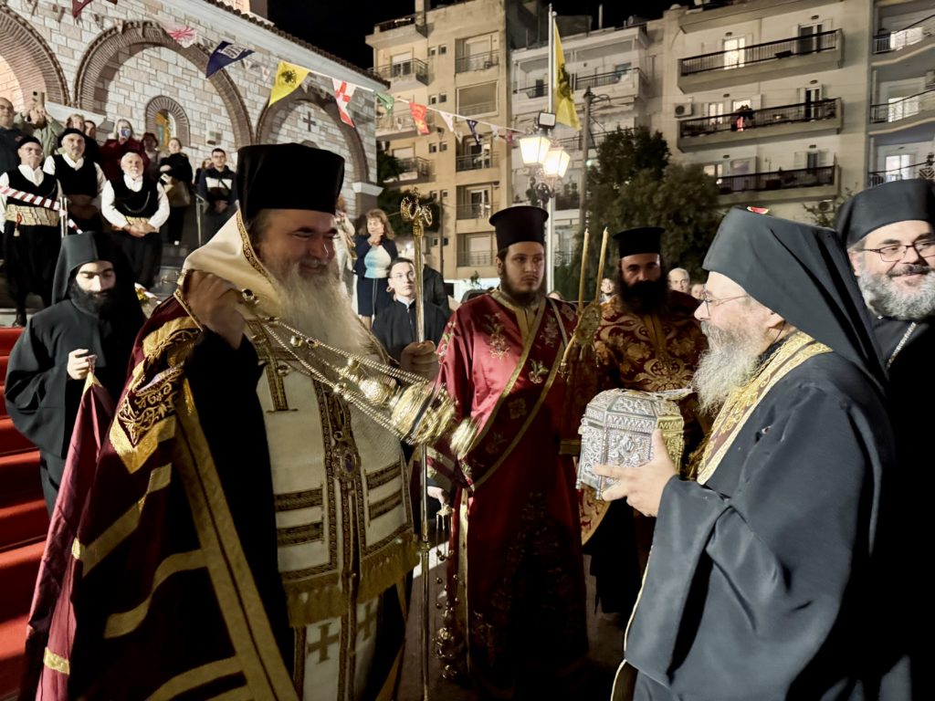 Υποδοχή της Τιμίας Κάρας του Αγίου Παντελεήμονος στην Καλαμαριά