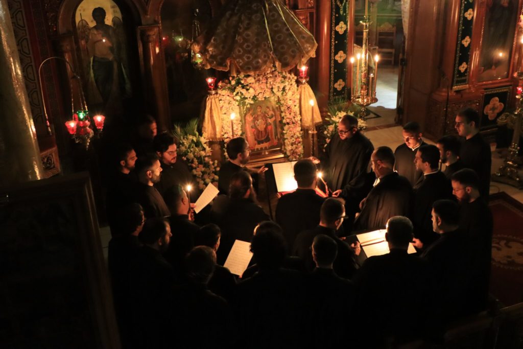 Ολονύκτιος Αγρυπνία επί τη εορτή της Αγίας Σκέπης στον Ι.Ν. Υπαπαντής του Κυρίου Πειραιώς