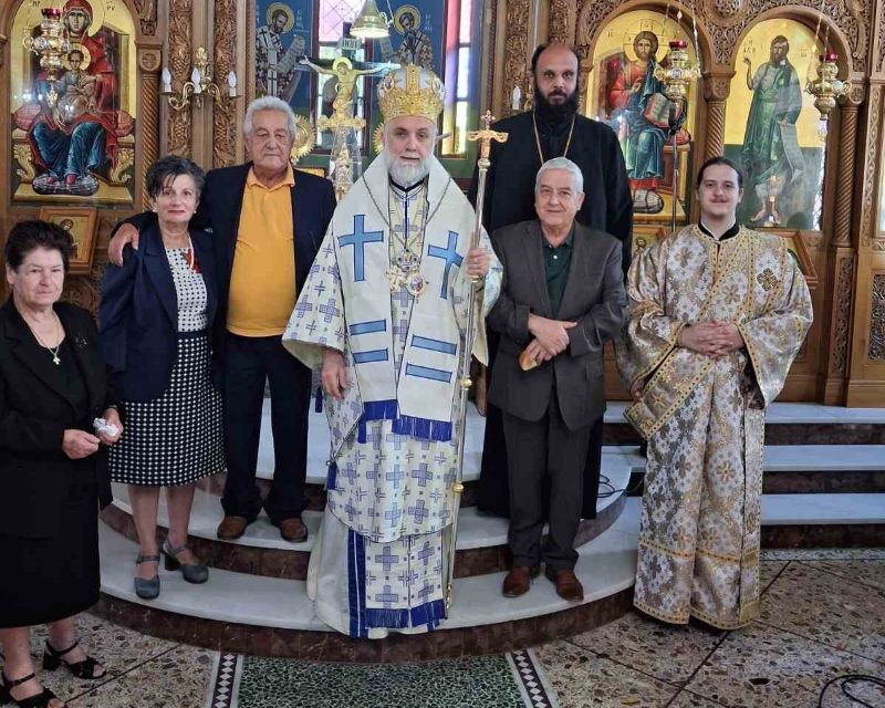 Ο Επίσκοπος Σκοπέλου Νικόδημος στην ενορία Πάλιουρα Διρφύρων