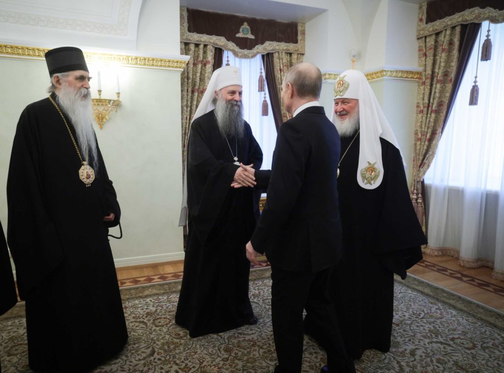 Ο Πατριάρχης Πορφύριος ευχήθηκε και ευχαρίστησε τον Πούτιν για την ενίσχυση των σχέσεων Σερβίας-Ρωσίας