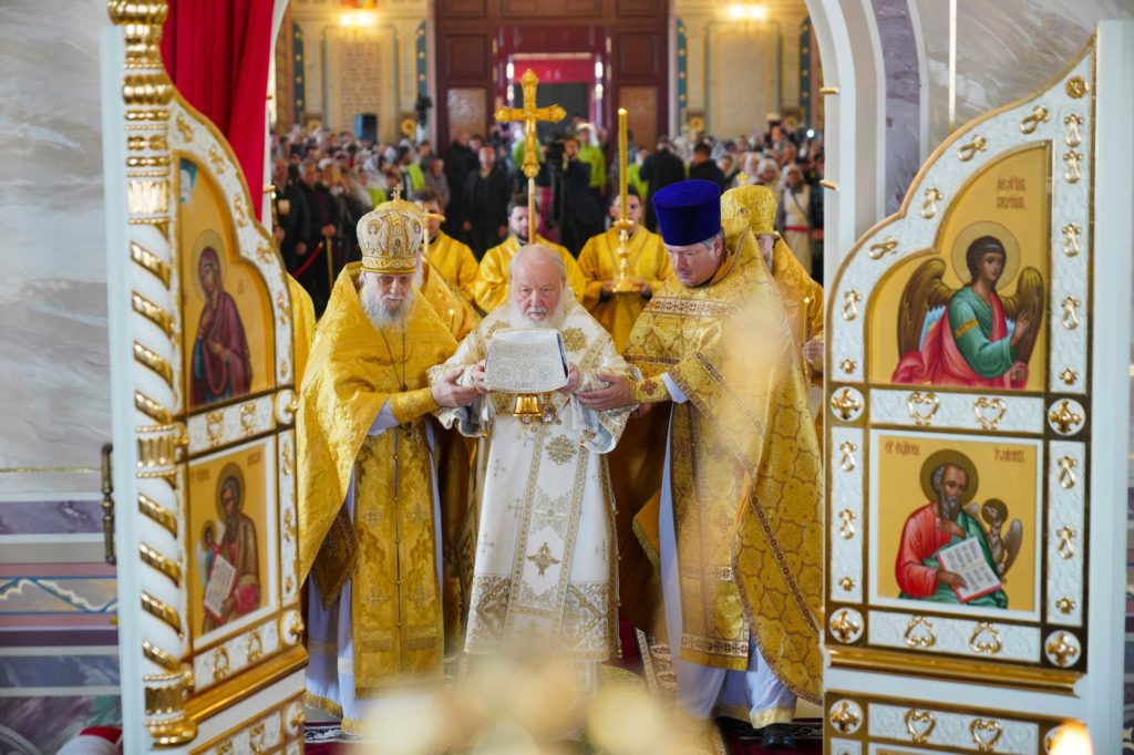 Святейший Патриарх Кирилл освятил Троицкий храм в селе Саввино муниципального округа Егорьевск Московской области