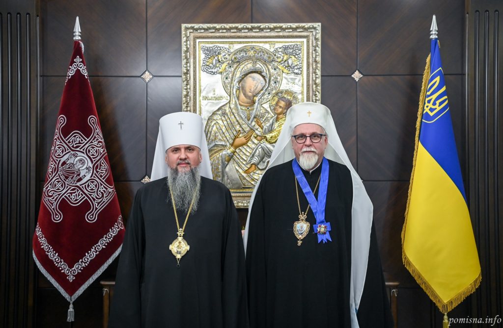 Ο Αρχιεπίσκοπος Φινλανδίας Ηλίας στον Κιέβου Επιφάνιο