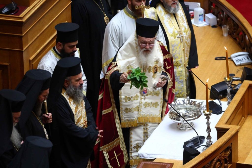 Archbishop Ieronymos of Athens speaks to the Greek Parliament: “Work together for the people in these difficult times”