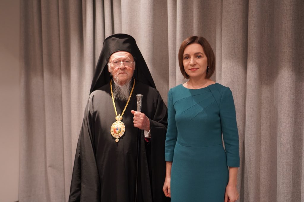 Συνάντηση Οικουμενικού Πατριάρχη με την Πρόεδρο της Μολδαβίας στο Βουκουρέστι