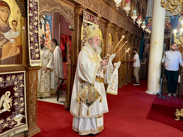 Ο Μητροπολίτης Κιτίου στον Ιερό Ναό Αγίου Μάμαντος στους Τρούλλους