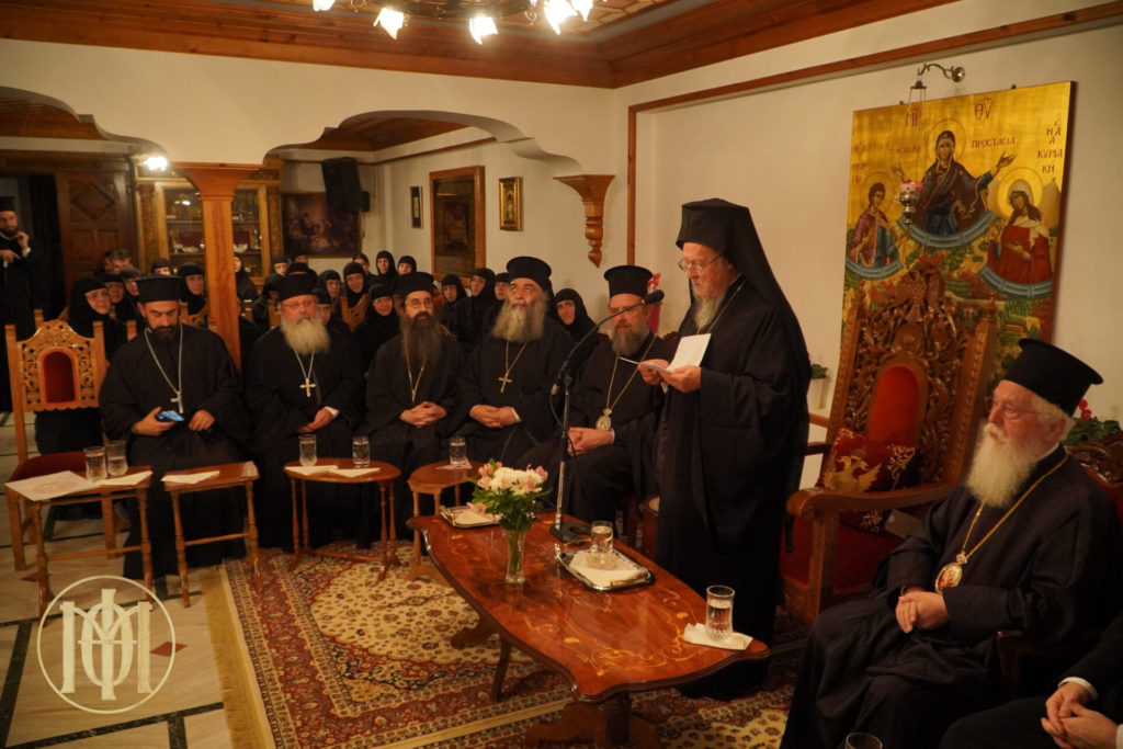 Λόγος Νουθετήριος  Οικουμενικού Πατριάρχου κατά την σύναξη των Μοναστικών Αδελφοτήτων της Μητροπόλεως Θεσσαλονίκης
